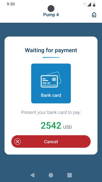 PopUp -- Bank card payment