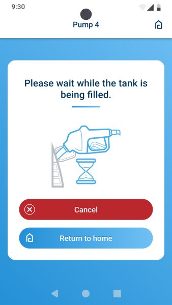 Screen -- Waiting for a full tank